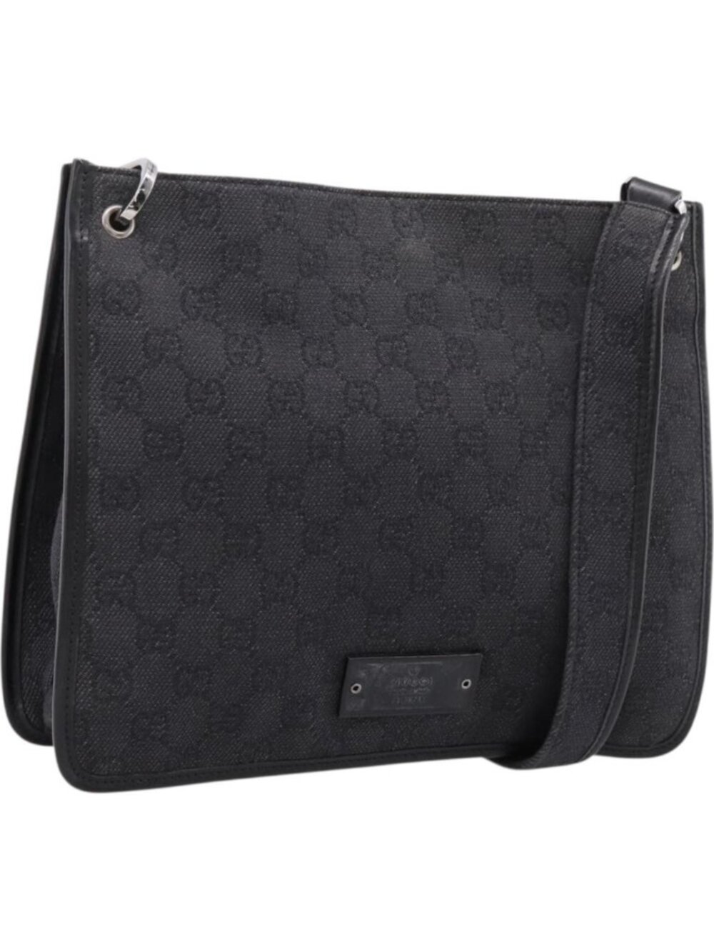GUCCI GG Canvas Shoulder Bag Black 91762
